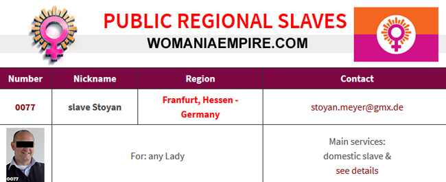 New Public Regional Slave of Womania Empire!