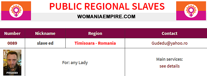 New Public Regional Slaves of Womania Empire!