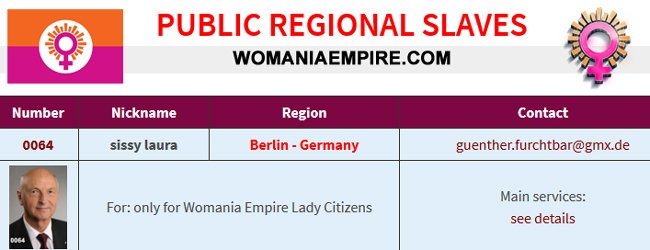 New Public Regional Slave of Womania Empire!