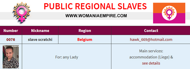 New Public Regional Slave of Womania Empire!